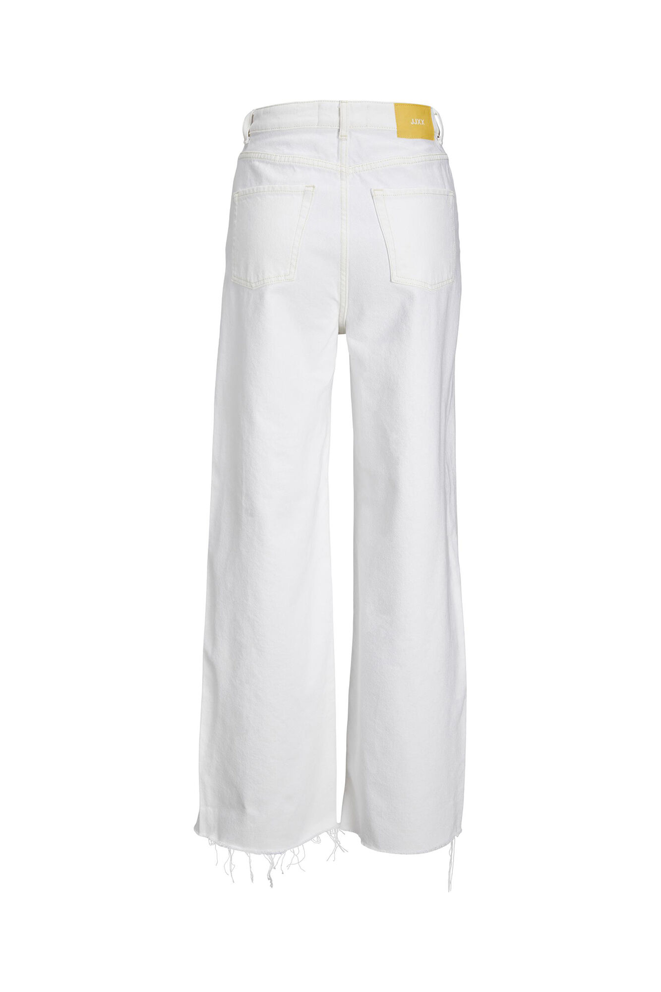 calça jeans branca de perna larga