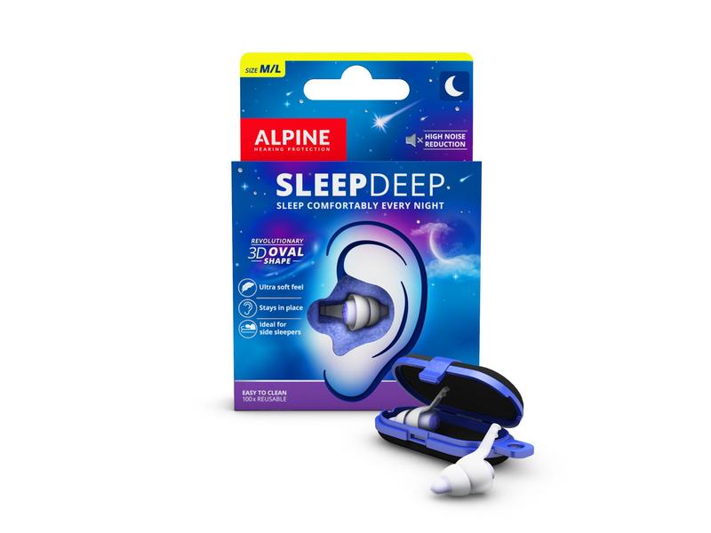 Alpine Sleep Deep Gehörstöpsel 1 Paar Silikonfreier Gehörschutz