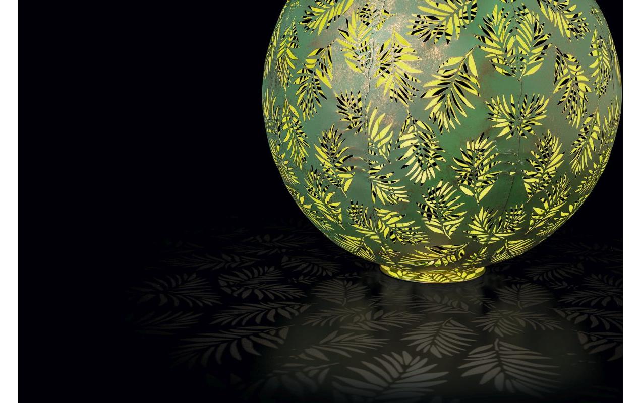 Laterne Solar Antic Ball Bamboo, Ø 40 cm, GrünSolarleuchte zum Aufstellen