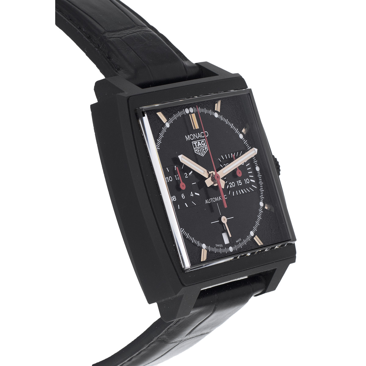 Montre d'occasion TAG Heuer Monaco homme automatique cuir noir