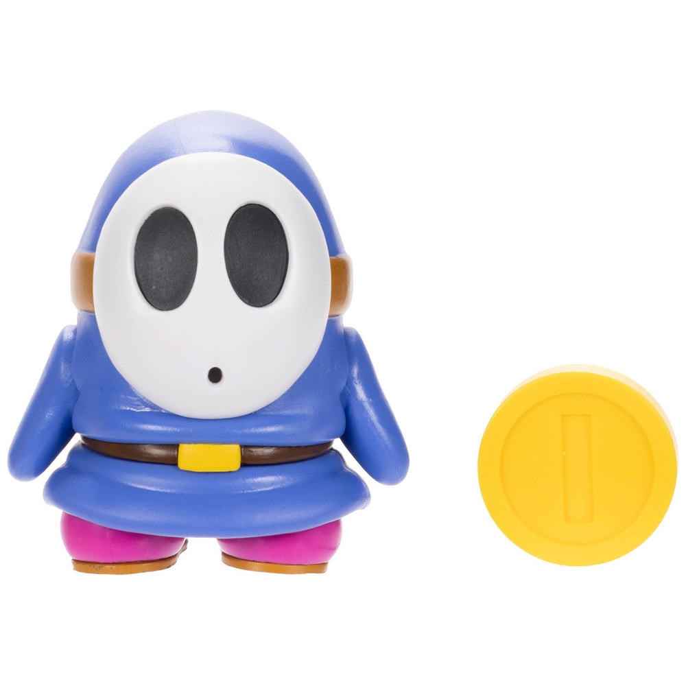 Nintendo Super Mario 10 cm blauer Shy Guy mit Münze