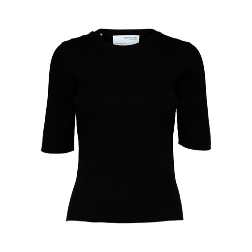Selected Femme Mala Strikbluse, Sort, XS