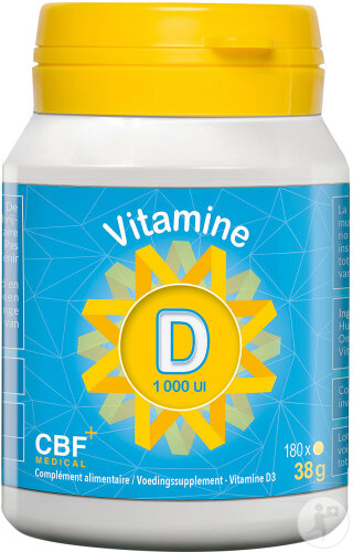 CBF Vitamine D3 1000 UI Softgels 180