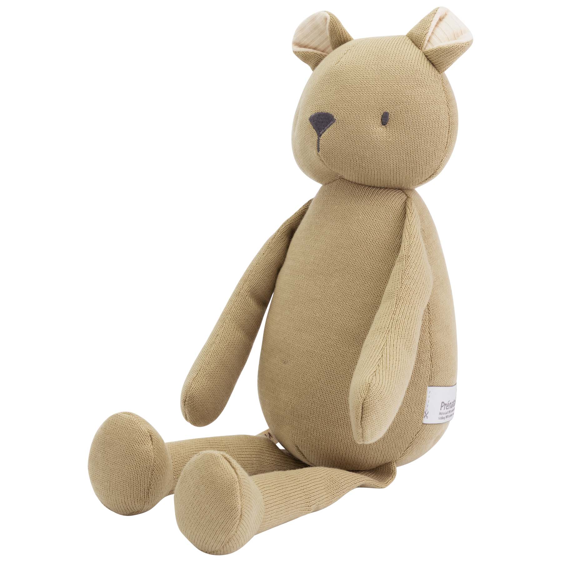 Prenatal knuffel beer Little Knits 40cm groen