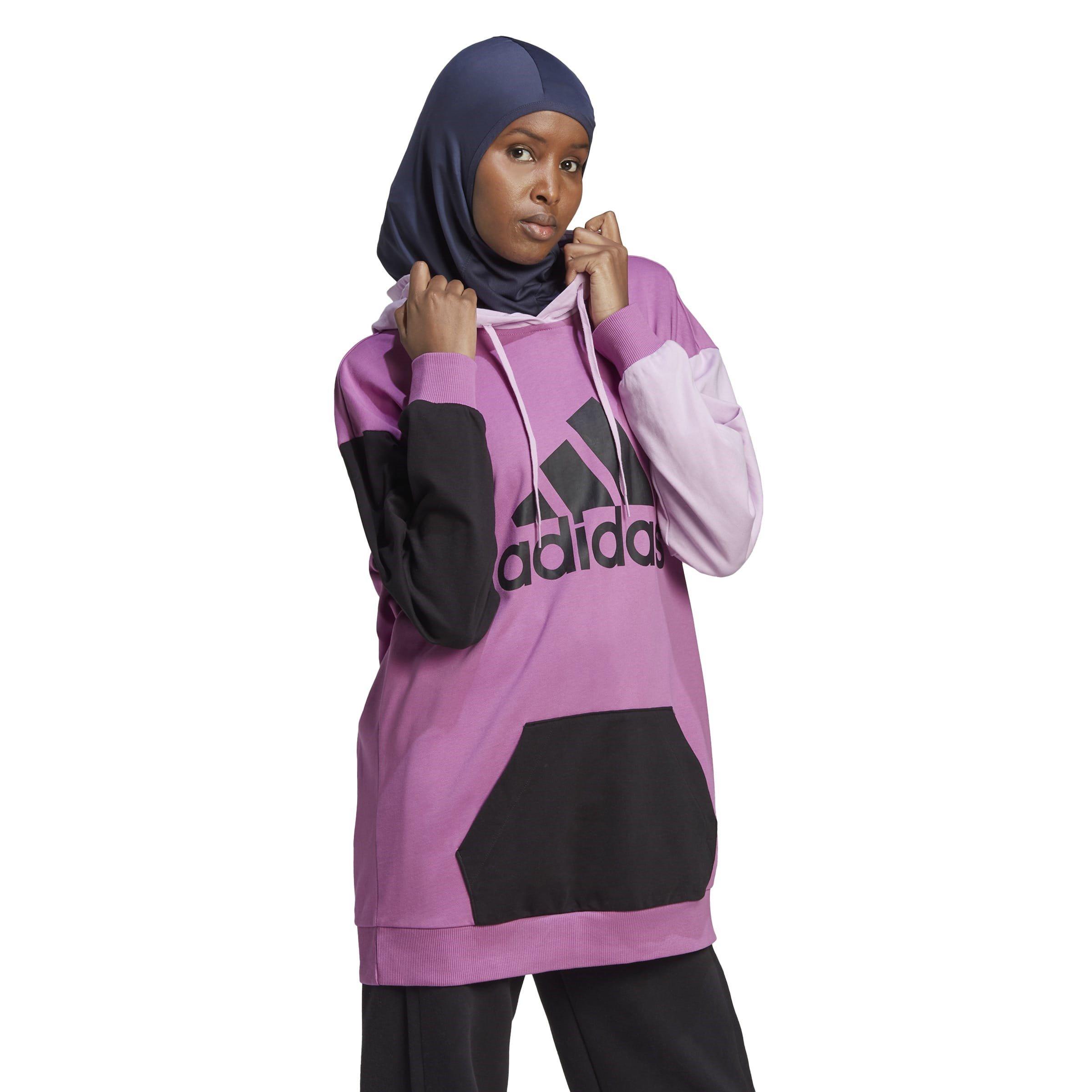 adidas Essentials Colorblock Logo Oversized Hoodie Womens