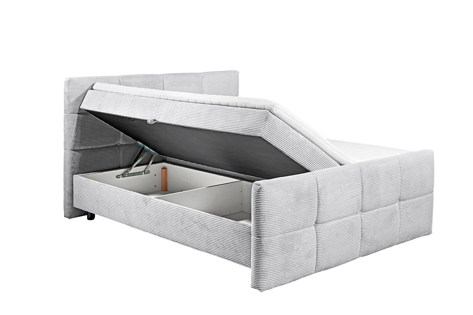 Polsterbett Tijuana 180x117x225 cm Bezug Cord grau