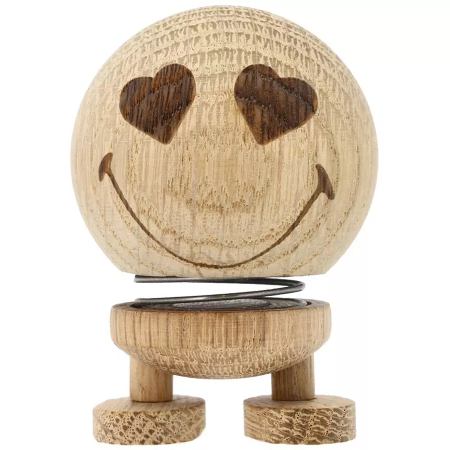 Hoptimist Dekofigur Smiley Love 5,6 x 6,6 cm eiche