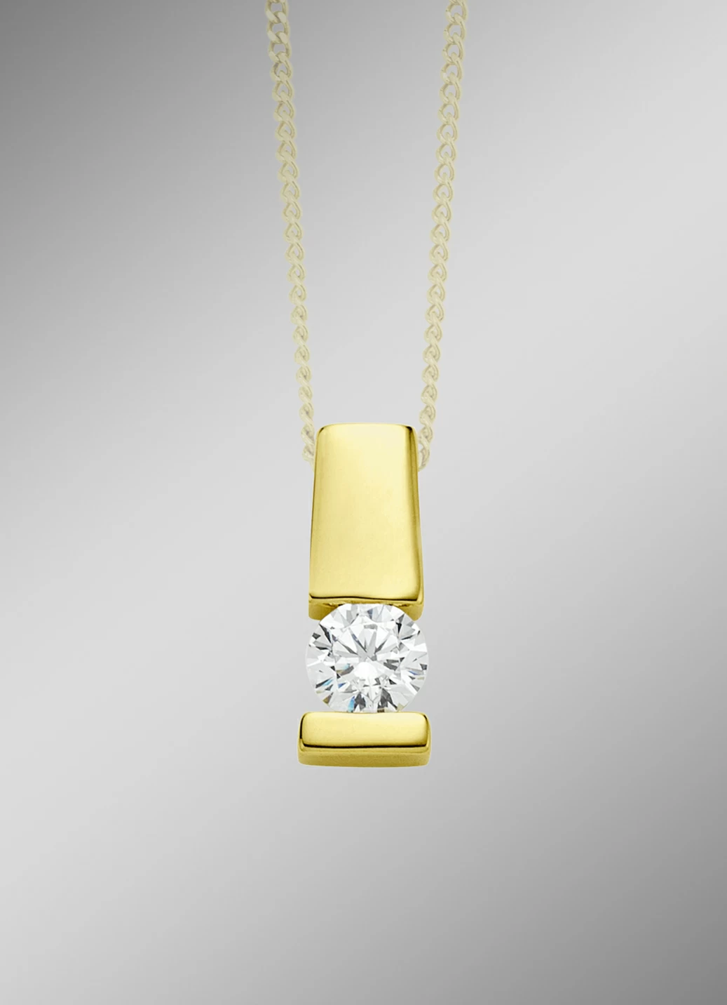 Edler Anhänger in Gelbgold mit Brillant