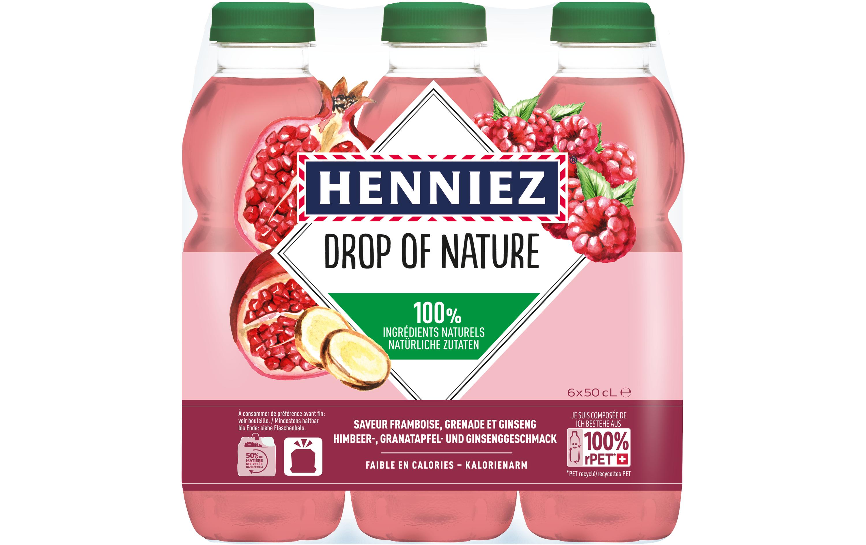 Drop of Nature Himbeer, Granatapfel & Ginseng 6 x 0.5 lAromatisiertes Getränk aus natürlichem Mineralwasser