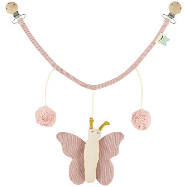 trixietrixie   Knitted Kinderwagenkette Butterfly
