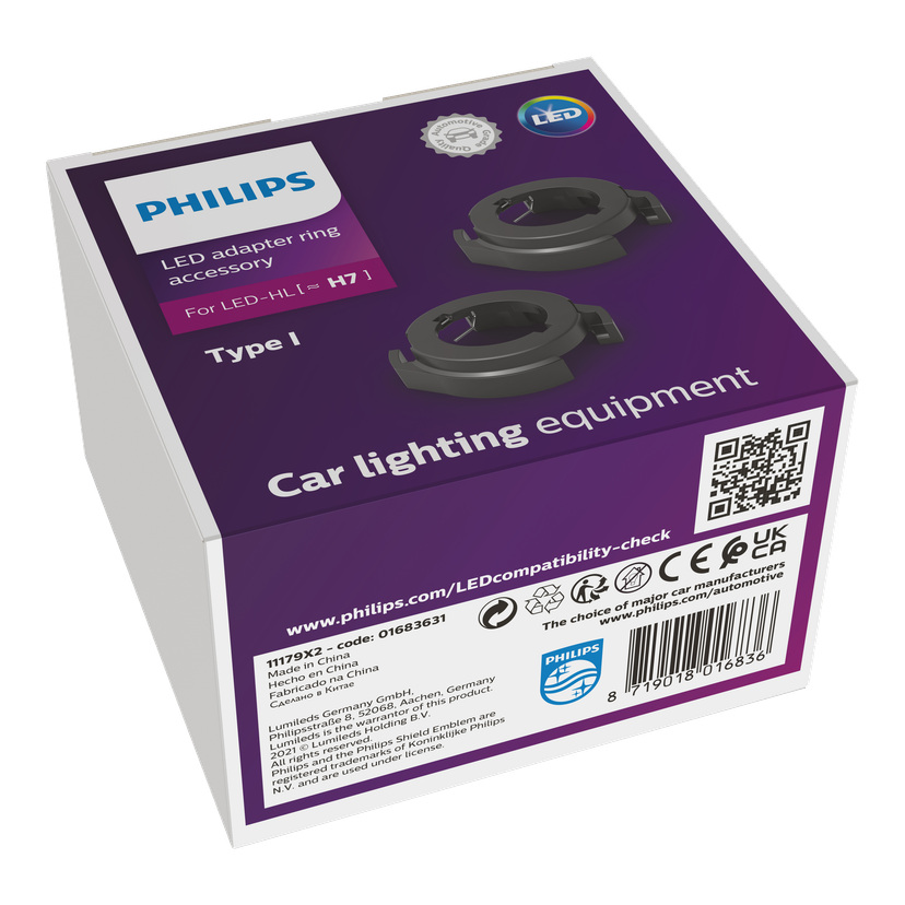 LED-adapterring 2-pk H7