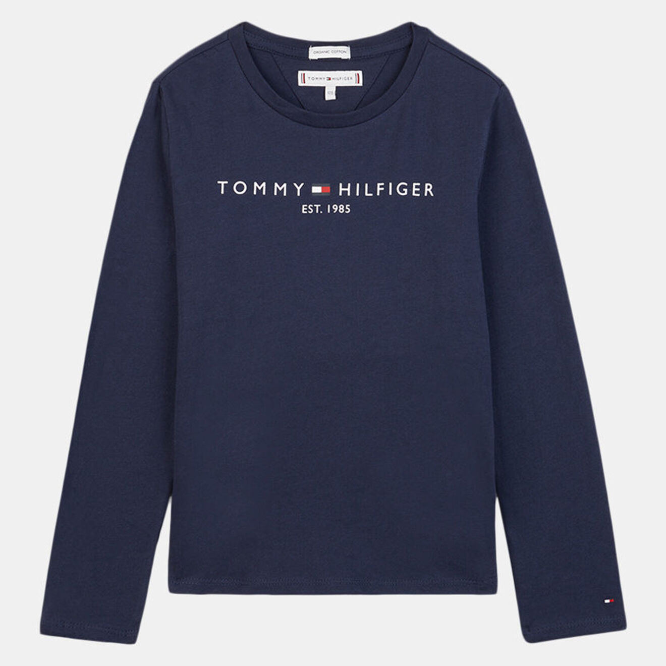 Tommy Hilfiger T-Shirt en Coton biologique Basic ML bleu marine