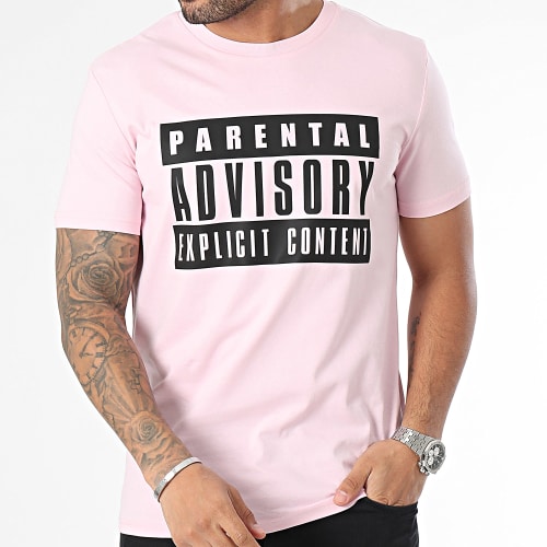 Tee Shirt Big Front Logo Rose Noir
