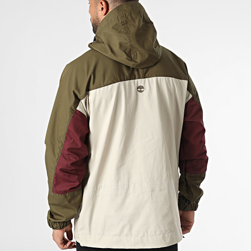 Veste Zippée Capuche Timberland Anorak Jacket A6JAH Vert Kaki Bordeaux Beige