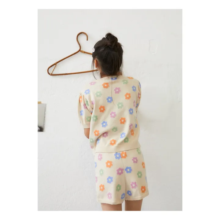 the new society Pull Manches Courtes Kent Coton Bio | Crème