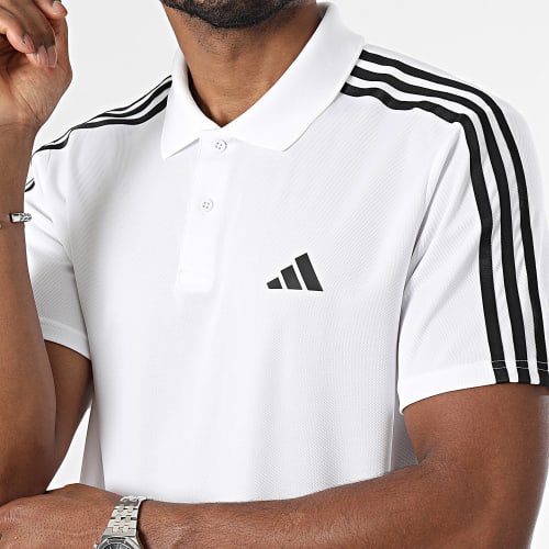 Polo Manches Courtes A Bandes TR-ES Piq 3Polo IB8109 Blanc