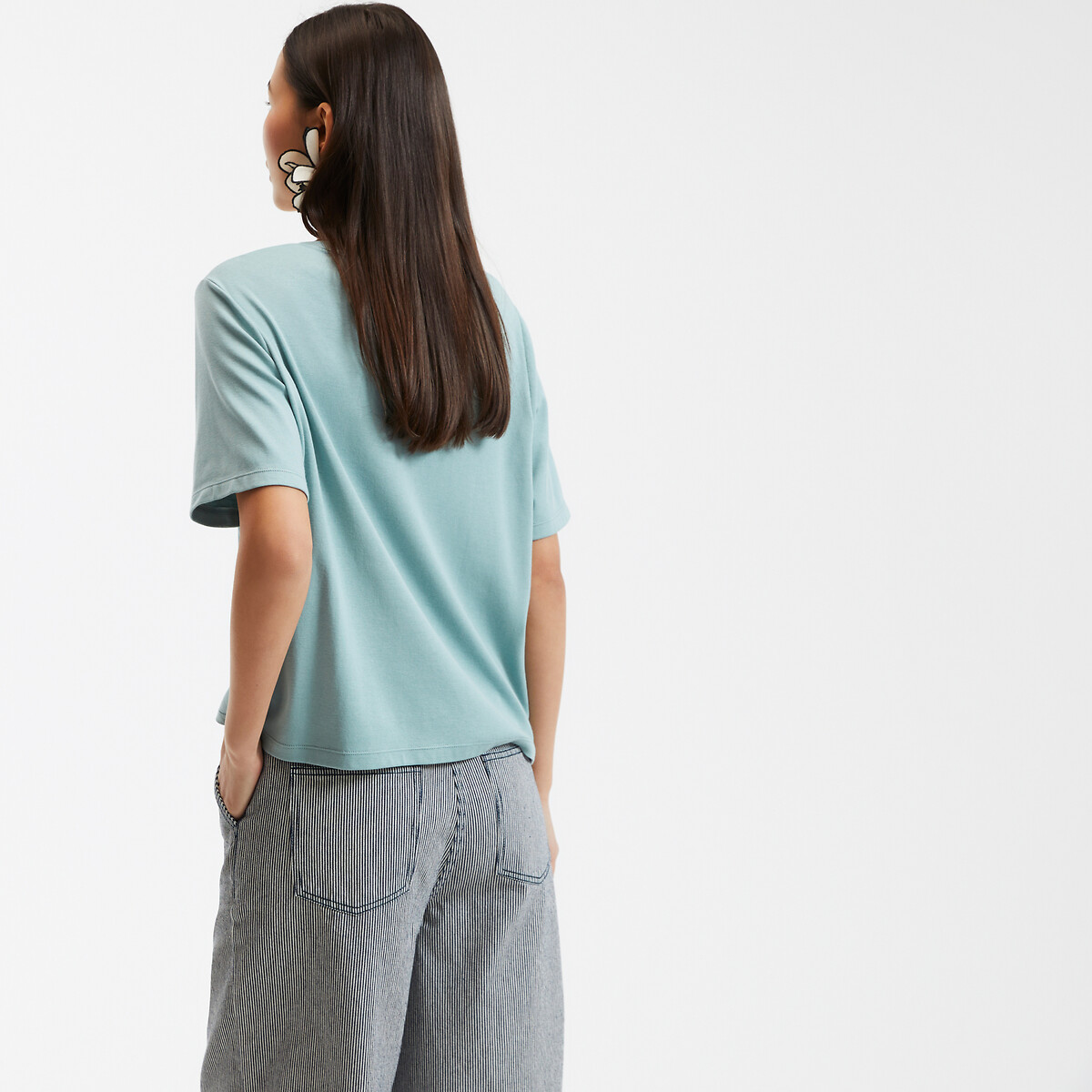 COLEÇÃO LA REDOUTE<br>Camiseta com gola redonda e mangas curtas