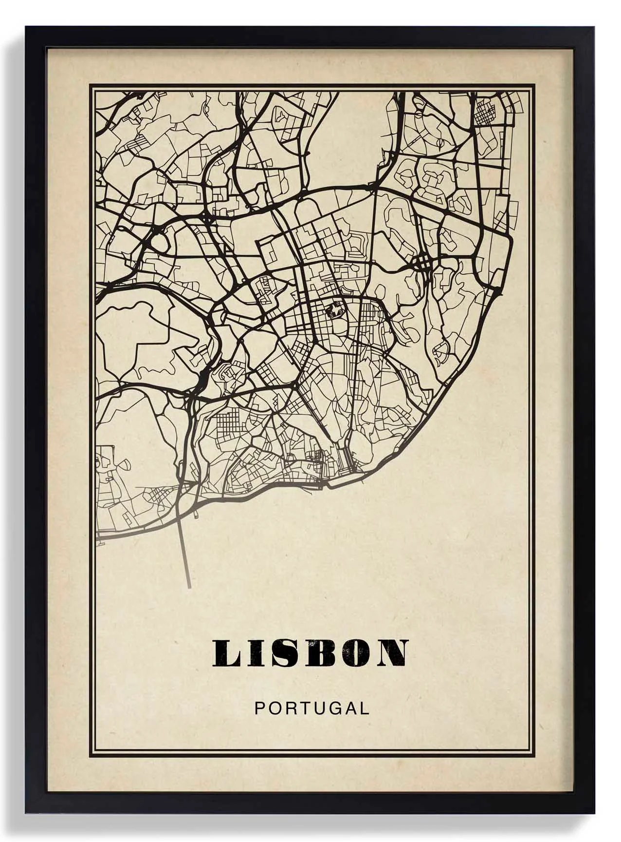 Lissabon Stadt Sepia