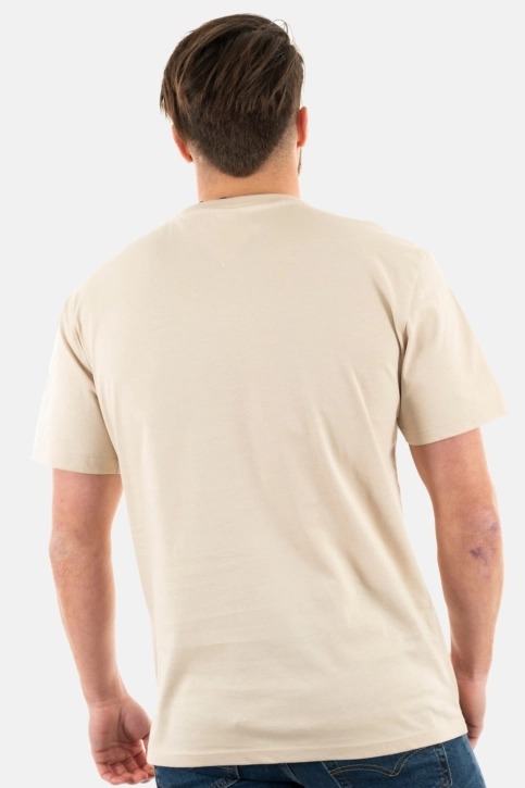 tee shirt tommy jeans dm0dm14984 aci classic beige