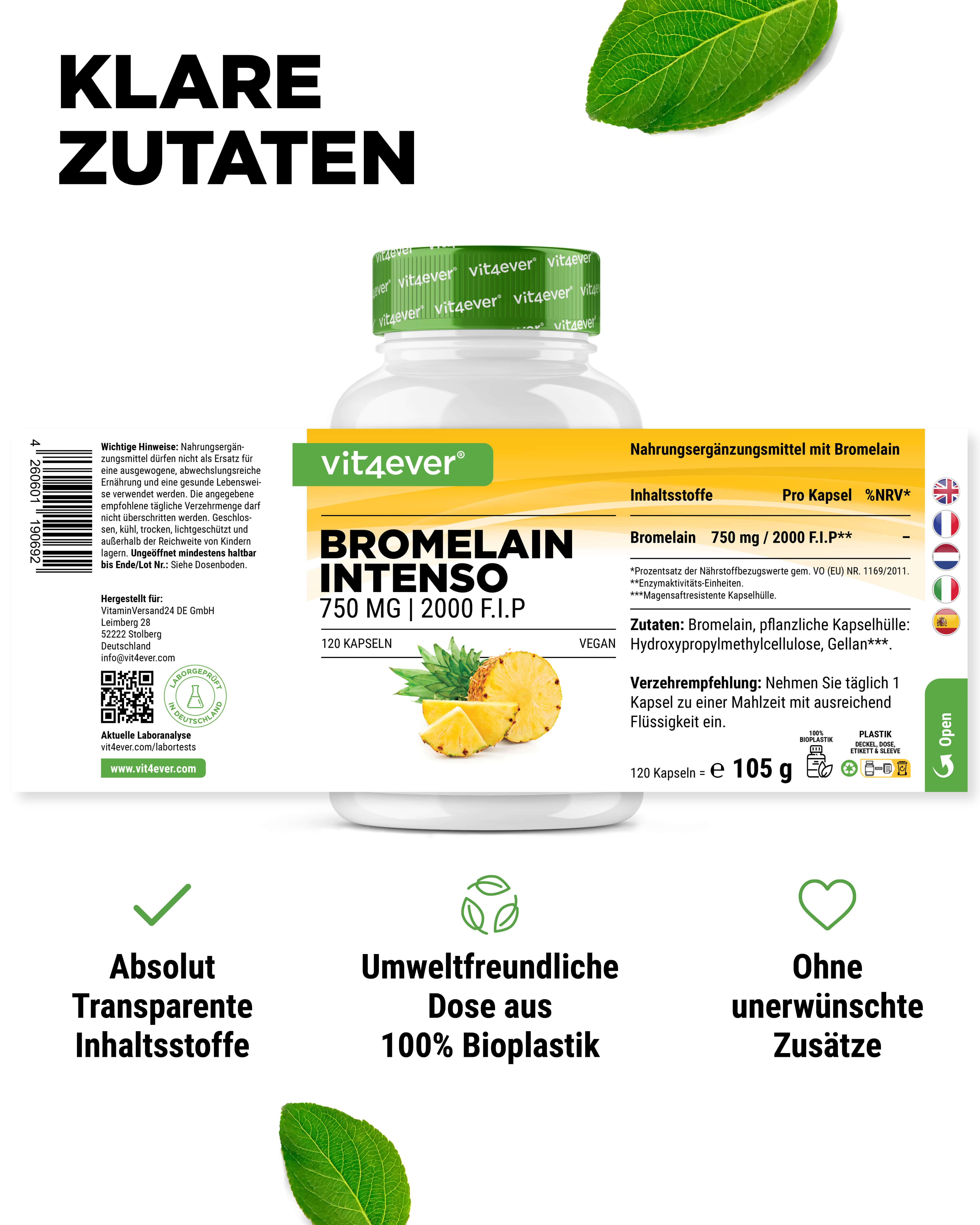vit4ever Bromelain Intenso (2000 F.I.P)