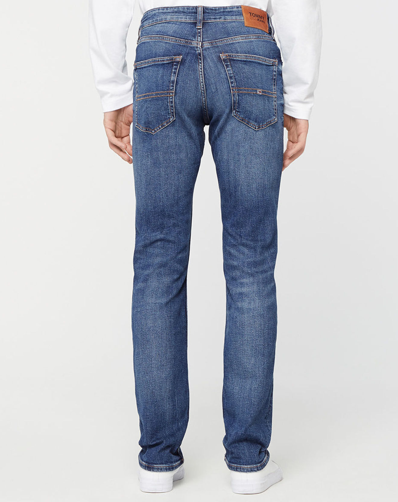 Tommy Jeans Jean Slim en Coton Bio Scanton bleu moyen