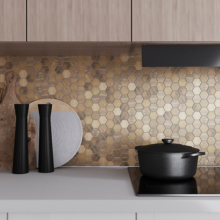 Mosaïque cuivre 29,9x29,6cm Enaide GoodHome