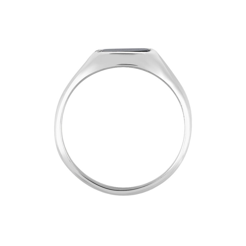 Chevalière Renelia Argent Blanc Blanc Onyx
