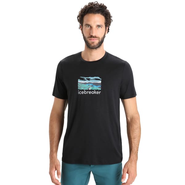 T-shirt randonnée ICEBREAKER M TECH LITE II SS TEE TRAILHEAD BLACK