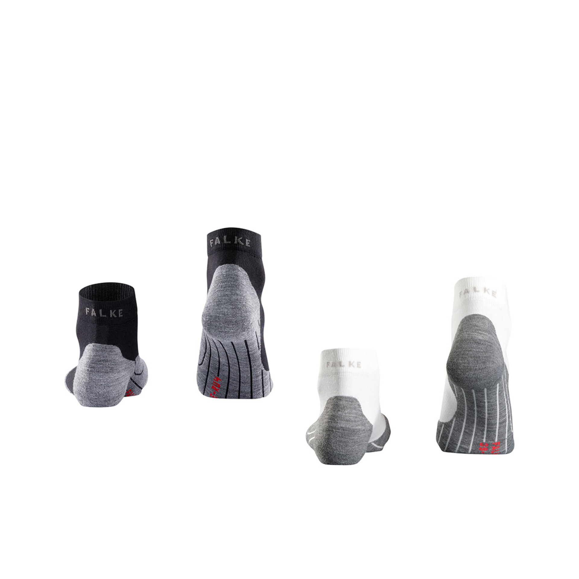 Falke RU4 Short Hardloopsokken 2-Pack Zwart/Wit Heren