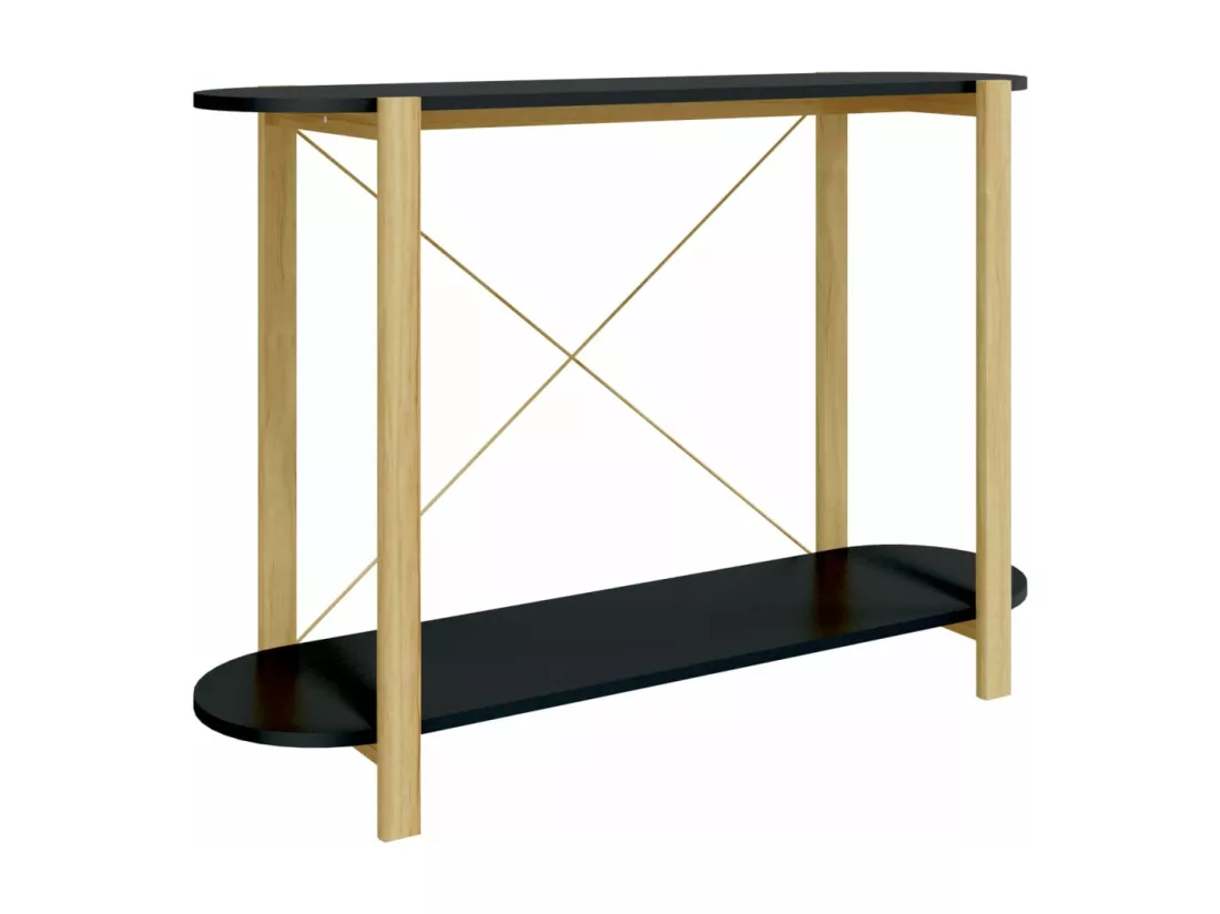 Table console Noir 110x38x75 cm Bois d'ingénierie