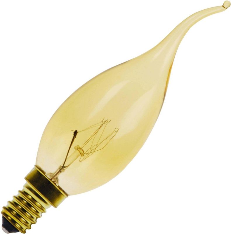 Gloeilamp - Goud - Kaarslamp Tip - E14 Fitting - 25W - 35mm