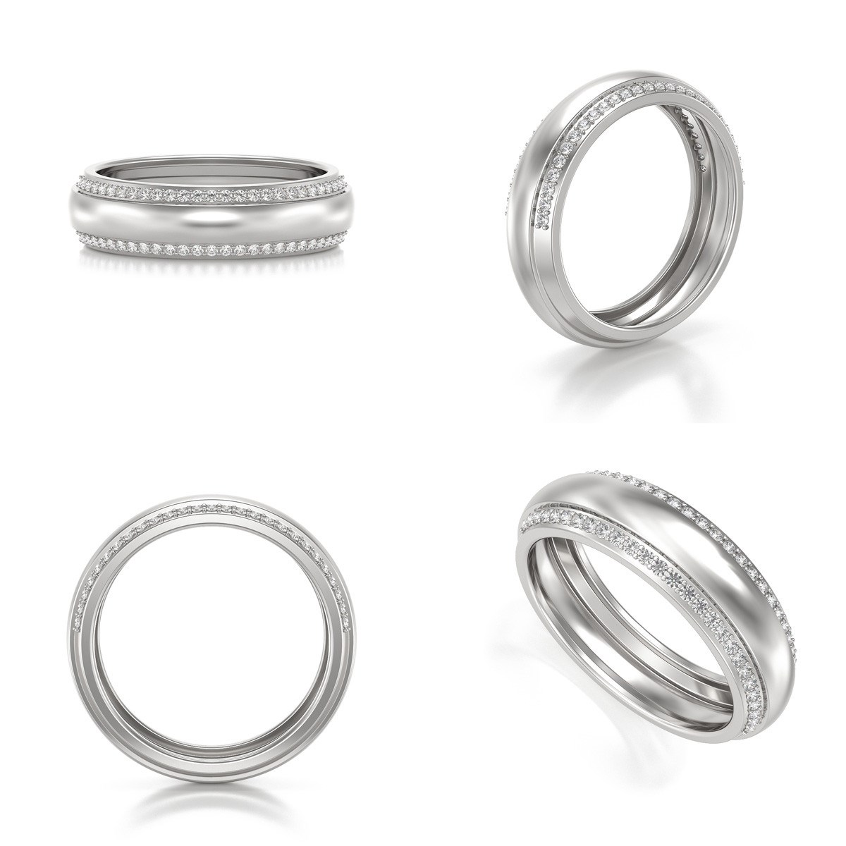 Alliance ADEN Homme Or 585 Blanc Diamants 4.738grs