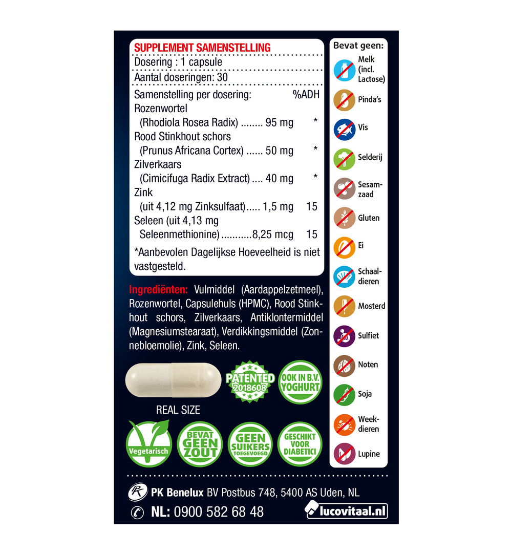 Lucovitaal Prostaat Potentie En Urinewegen (30 capsules)