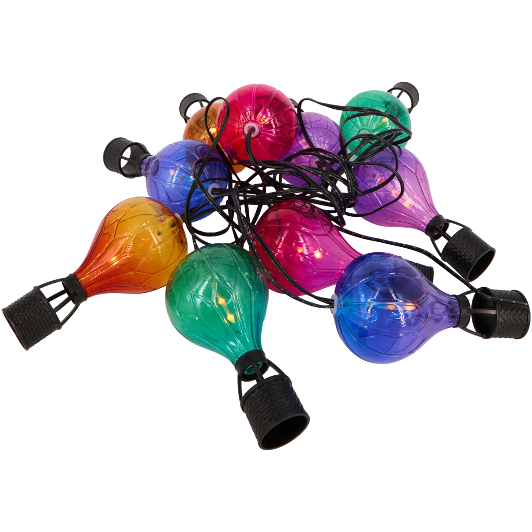 Solar lichtslinger met luchtballonnen 10 leds | 5,6 meter
