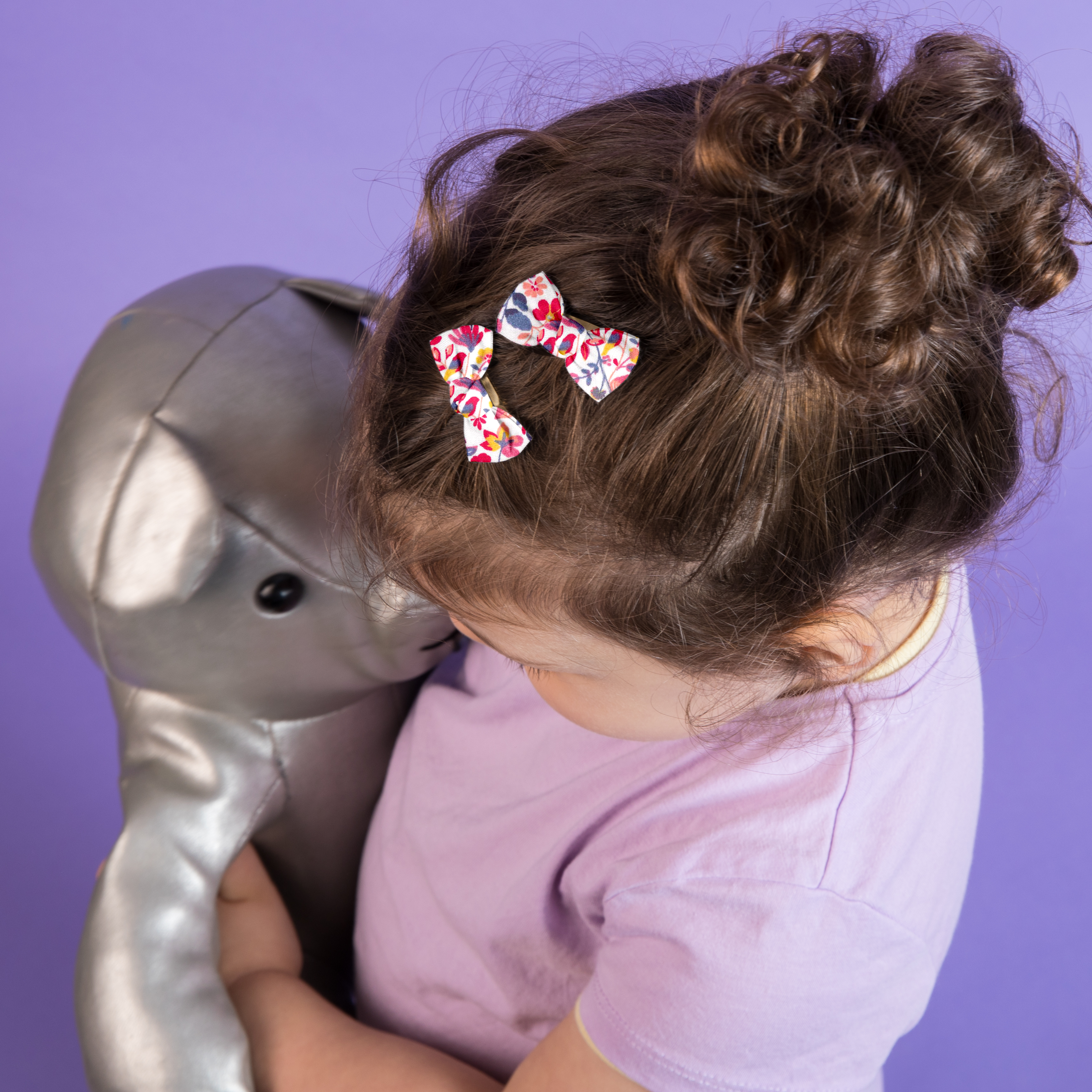 Barrettes Clic-Clac Petits Noeuds Lianes Printanieres