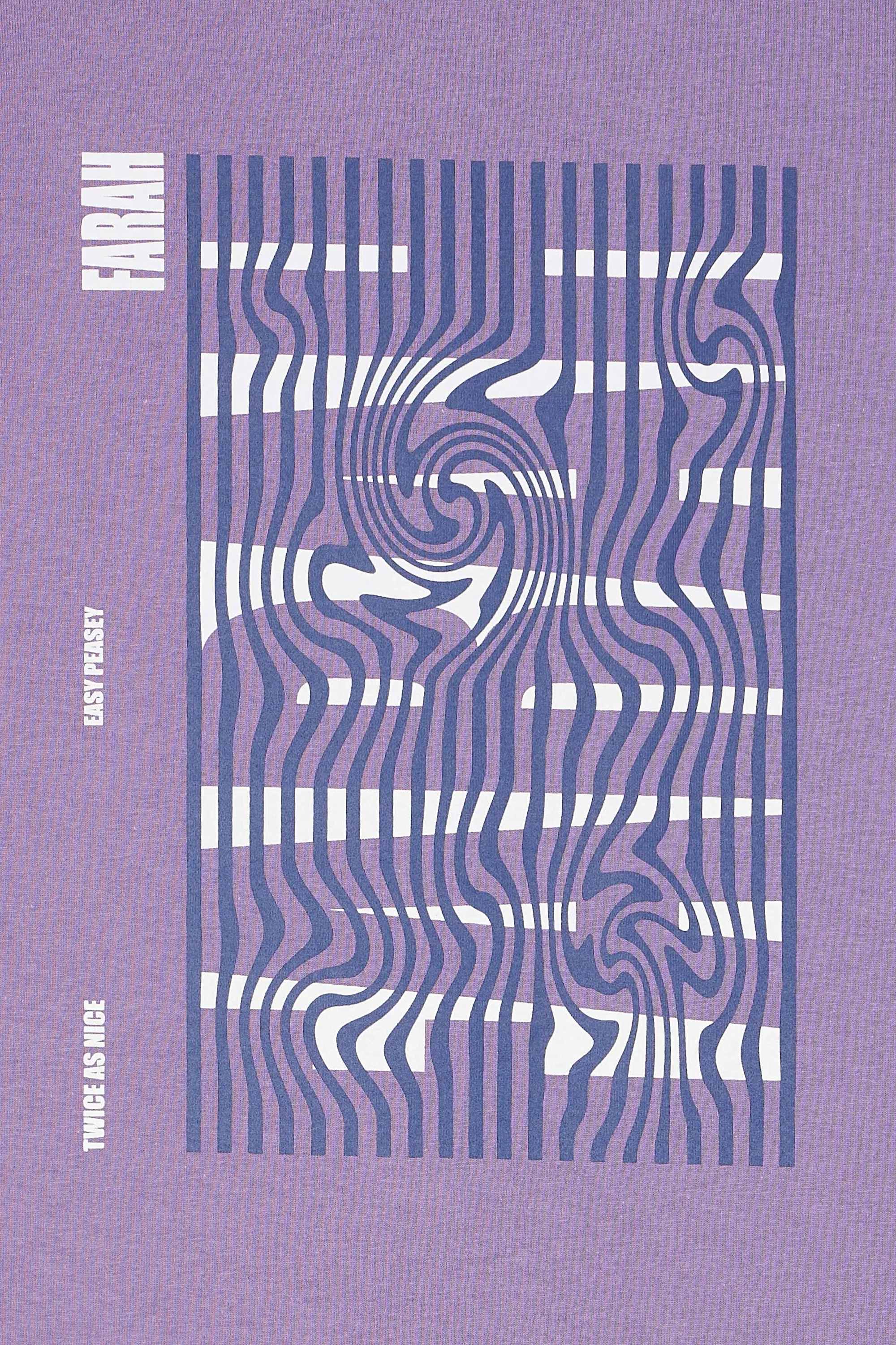 FARAH T-shirt  DAMOON GRAPHIC TEE Violet