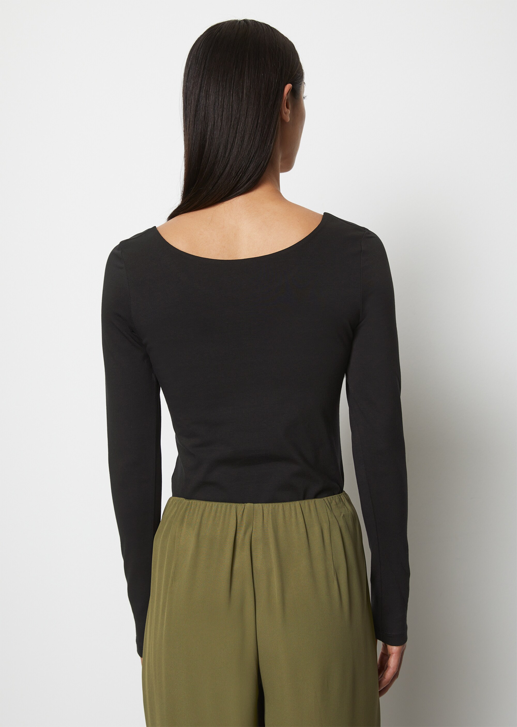 Longsleeve regularaus Stretch-Jersey