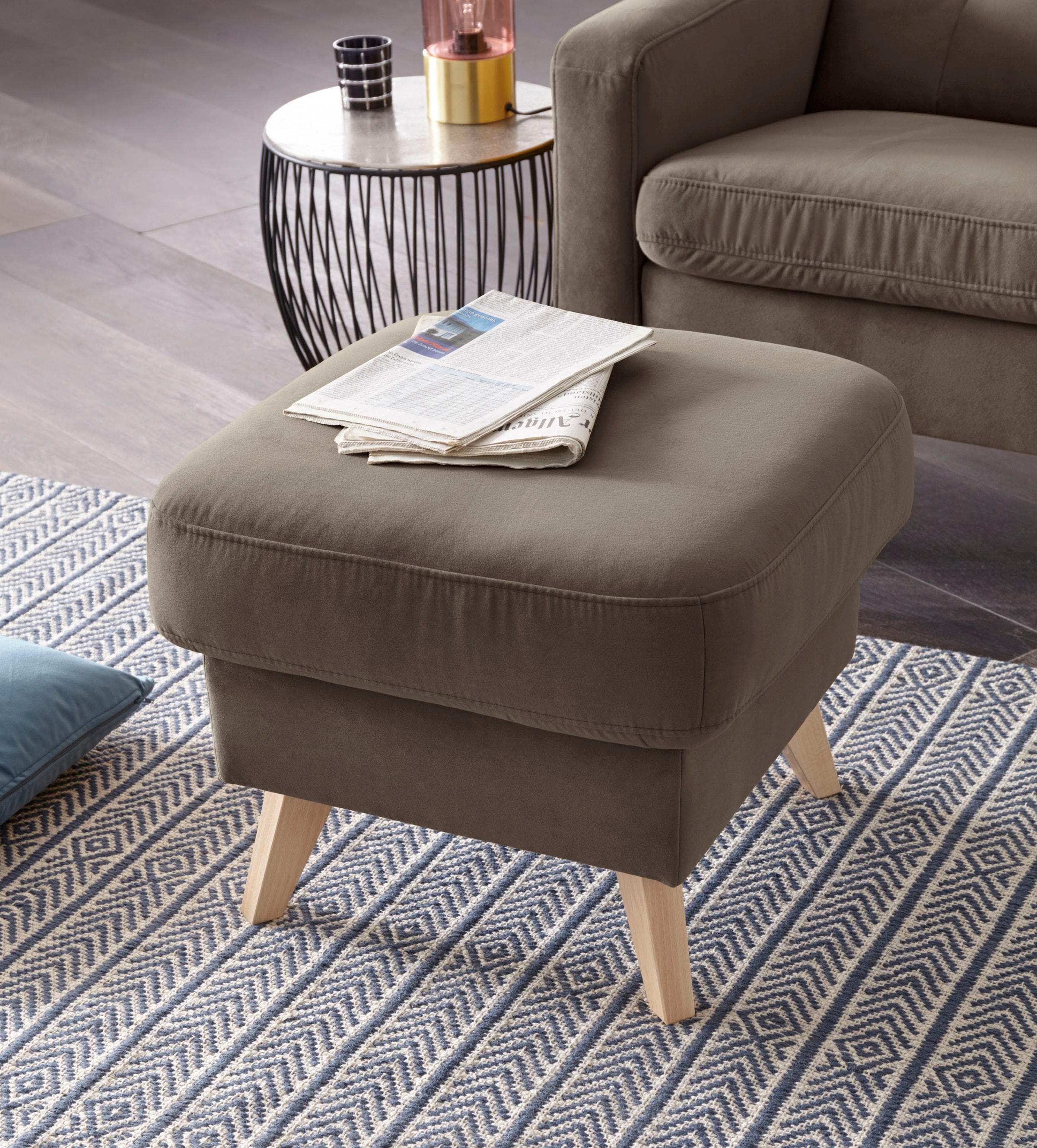 exxpo - sofa fashion Hocker »Nappa mit praktischem Staufach unter der Sitzfläche«