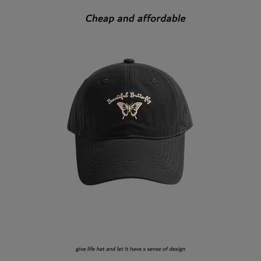 Alpha Kiss - Baseballpet met vlinderborduursel
