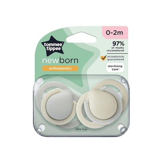 Sucettes nouveau-né lot de 2   Aléatoire        de               Tommee Tippee