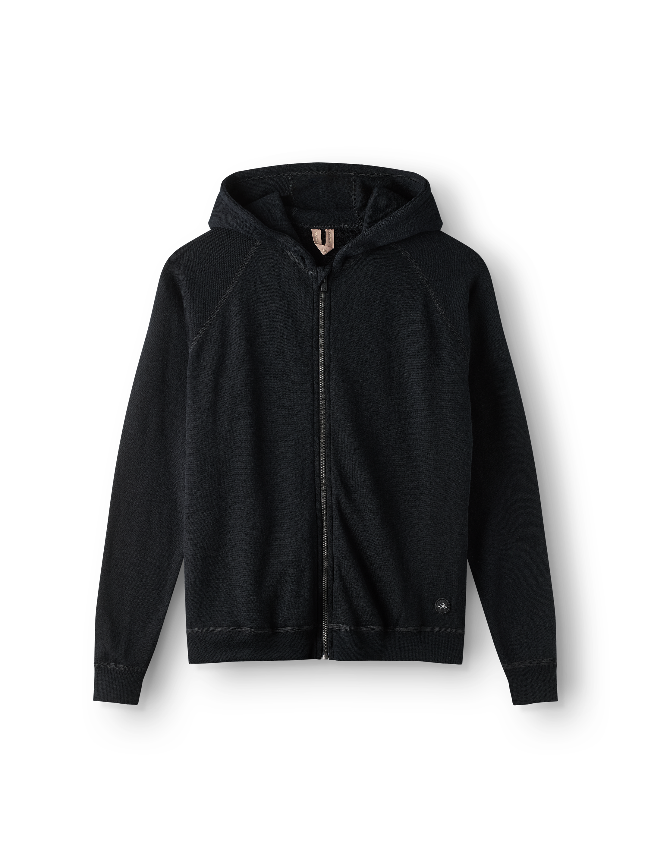 Capuchonvest van merinowollen terry voor dames