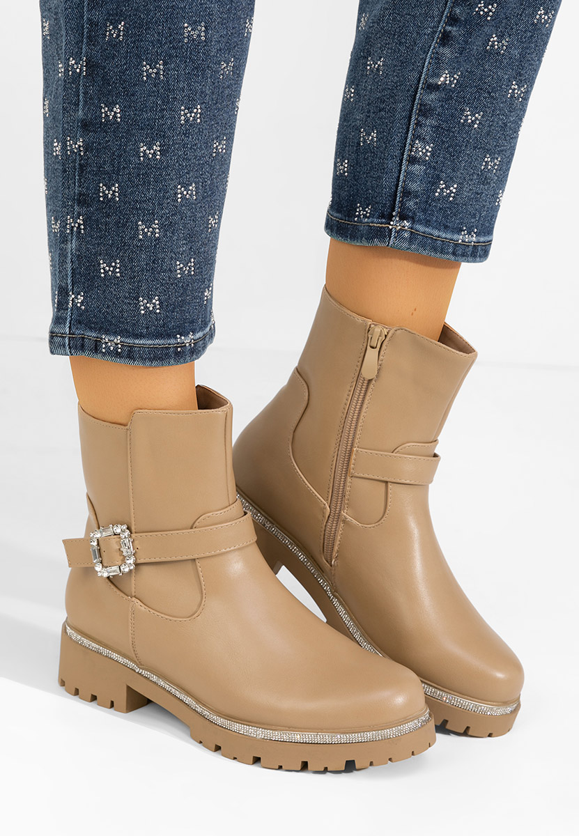 Bottines femme kaki Isobelle