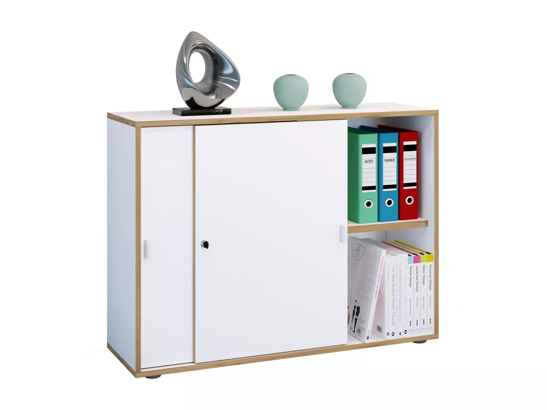 Armoire de bureau Salia portes coulissantes 2x 100