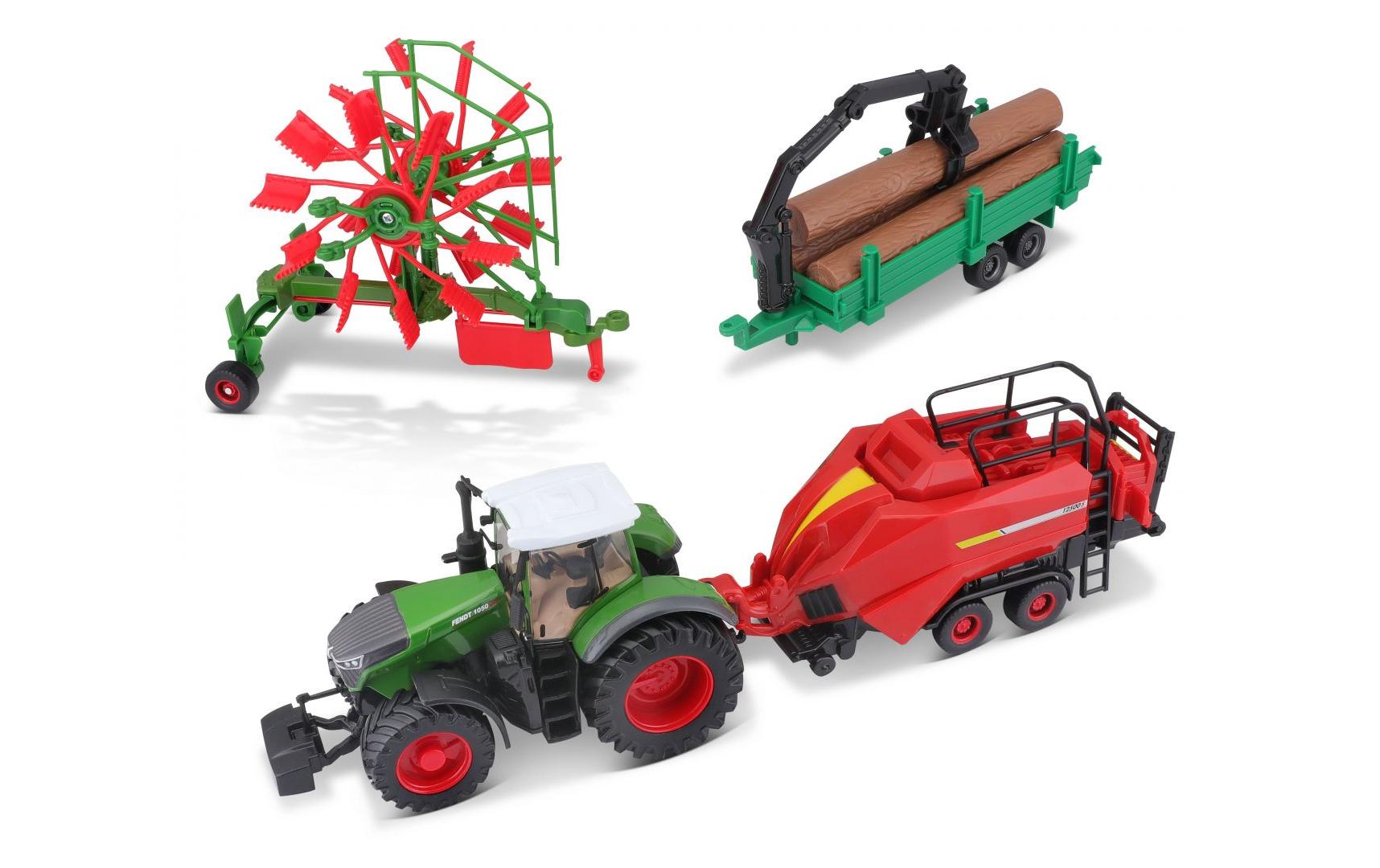 Traktor-Set 1:43Traktor-Set mit 3 Anhängern Fendt