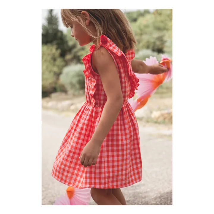 Marlot Paris Robe Elie Gaze de Coton | Rose bonbon