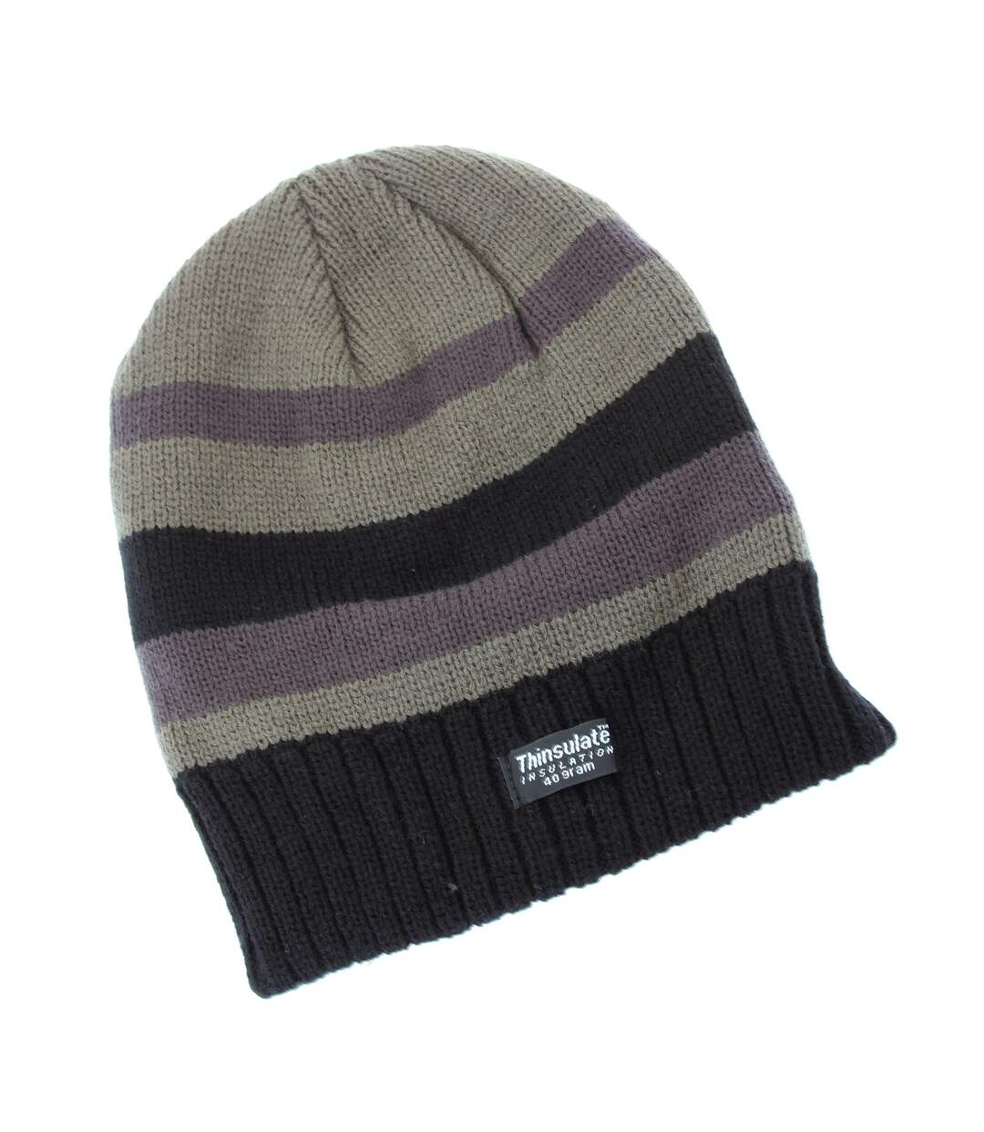 FLOSO - Bonnet thermique Thinsulate (3M 40g) - Homme (Rayures vertes) - UTHA221