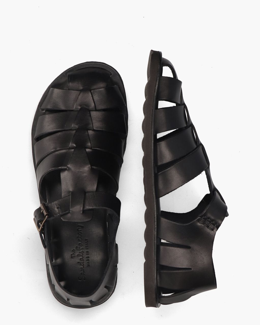 The Sandals Factory M7473 Zwart Herensandalen