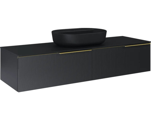 Jungborn onderkast NONUS BxHxD 1600 x 318 mm x 453 mm Frontkleur zwart mat