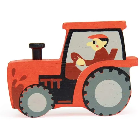 tender leaf toys Holztier Traktor
