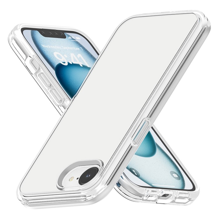 iPhone 16e Hybrid Hardcase Hülle mit TPU Bumper - Transparent